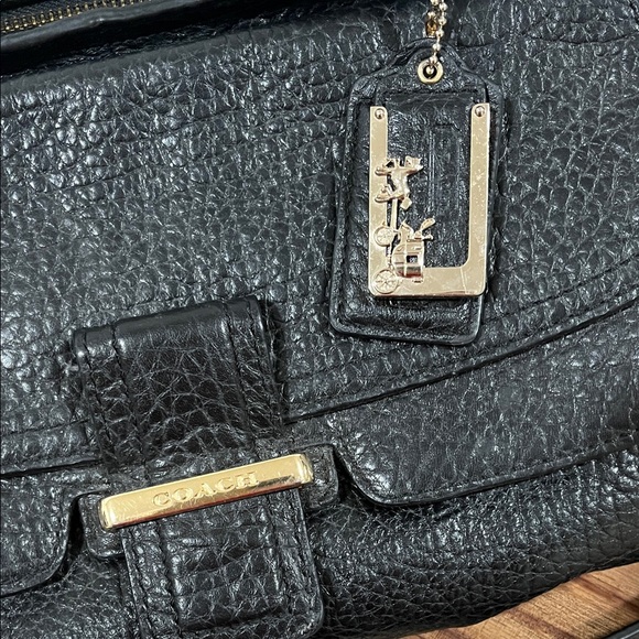 Coach Madison Black Leather Designer Handbag - Picture 2 of 10